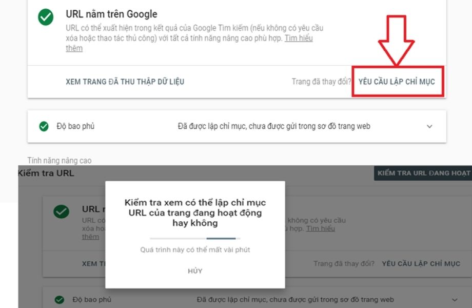 Submit URL Google bằng Google seach Console